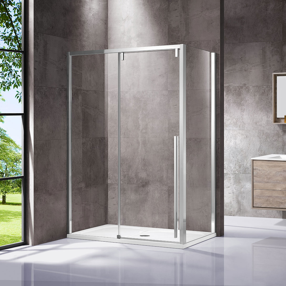 Душевой уголок Лугано (Lugano) Vincea VSR-1L1015CL-1, 1500*1000, хром, стекло прозрачное