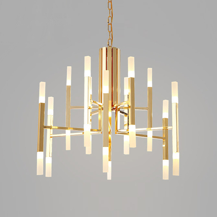 Pendant design lamp  THE LIGHT by Alma 24 lampshades (Gold)