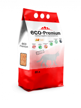 Эко премиум комкующийся древесный наполнитель с экстрактом Персика