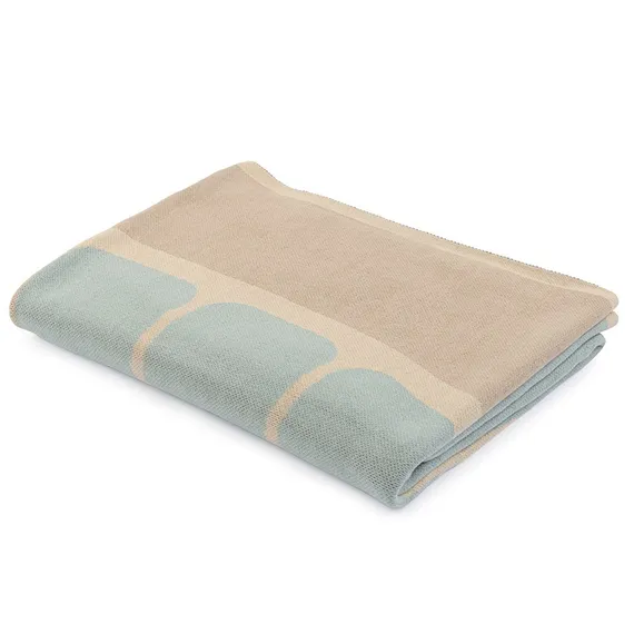 Плед из хлопка с рисунком tea plantation из коллекции terra, 130х180 см