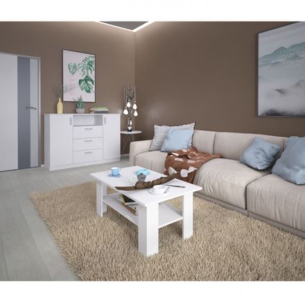 Стол журнальный 900 Париж (Белый), МФ 1+1, г. Уфа