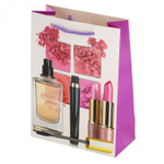 Пакет подарочный бумажный Alingar, (L+) 26х32х10 см, "Для нее", ламинация, глиттер, (4 дизайна в коробе)