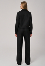 Рубашка-жакет укороченная черная