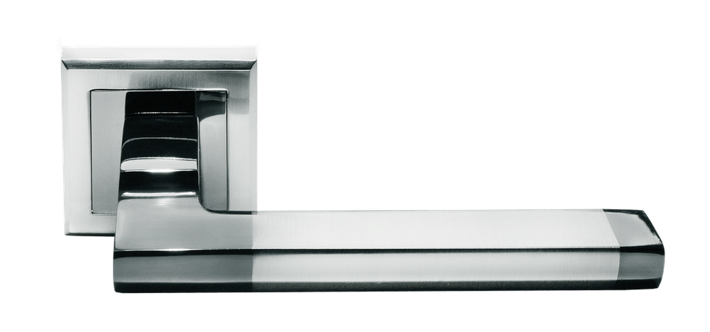 Дверные ручки Morelli "PANTS" MH-35 SN/BN-S Цвет - Белый никель/Чёрный никель