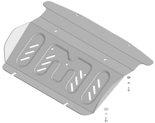 Защита алюминиевая 4 мм радиатора для JAC T8 (только с защитой двигателя) Motodor.348301