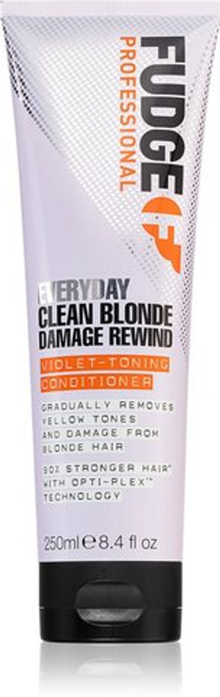 Fudge Everyday Clean Blonde Damage Rewind Conditioner - кондиционер для ежедневного использования для светлых и балаяжных волос /   250  ml  / GTIN 5060420339376