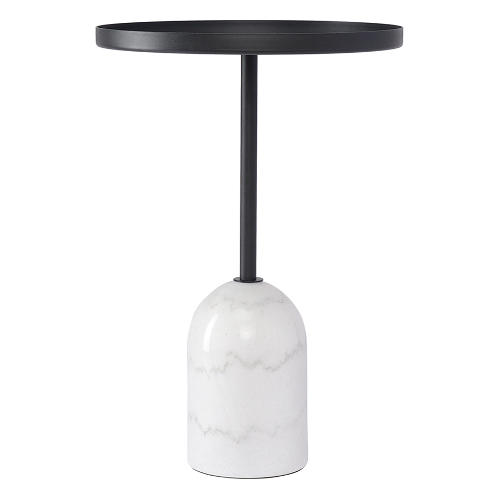 Столик кофейный Bergenson Bjorn Lars, 40 см, черный/белый