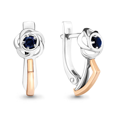 942151к Серьги из Золота с сапфирами