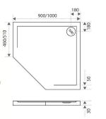 Душевой поддон Good door ПЕНТА 100x100