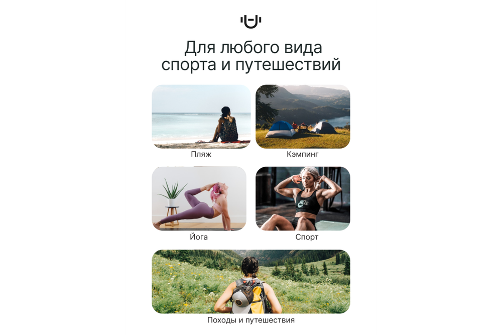 Полотенце спортивное охлаждающее Urbanfit, 70х140, микрофибра, синий