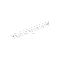 Линейный светодиодный светильник ЭРА LLED-01-12W-4000-W 12Вт 4000K L874мм с выключателем | Бытовые светодиодные линейные светильники