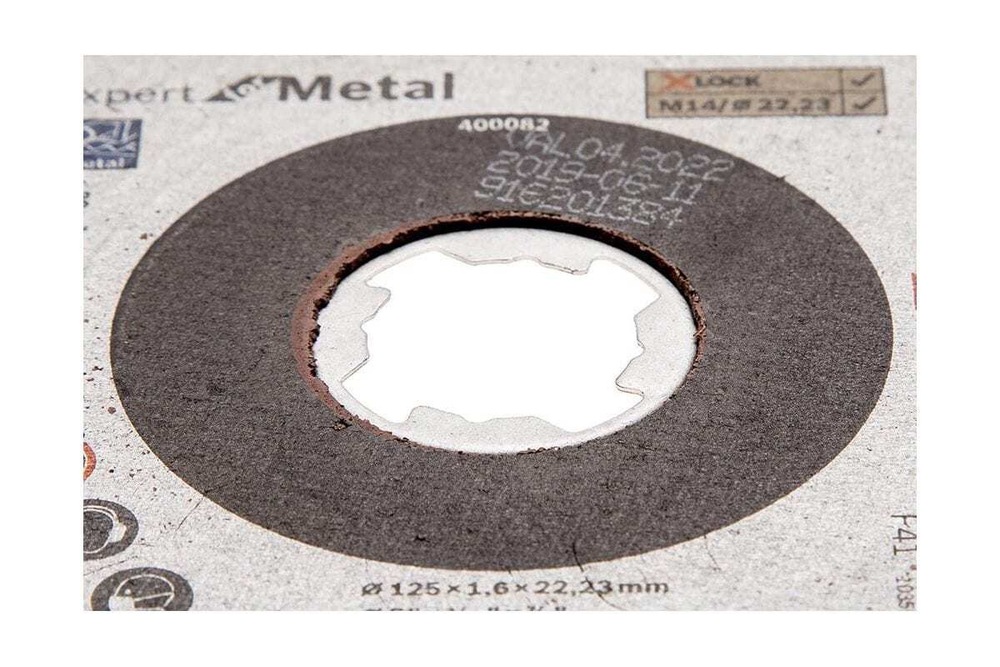 Диск отрезной Expert for Metal X-LOCK (125x1.6x22.23 мм; прямой) Bosch 2608619254
