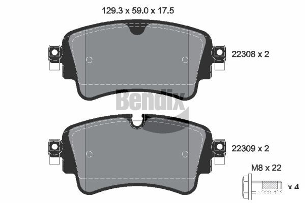 BENDIX Braking - BPD1217-BEN - Brake Pad Set, disc brake