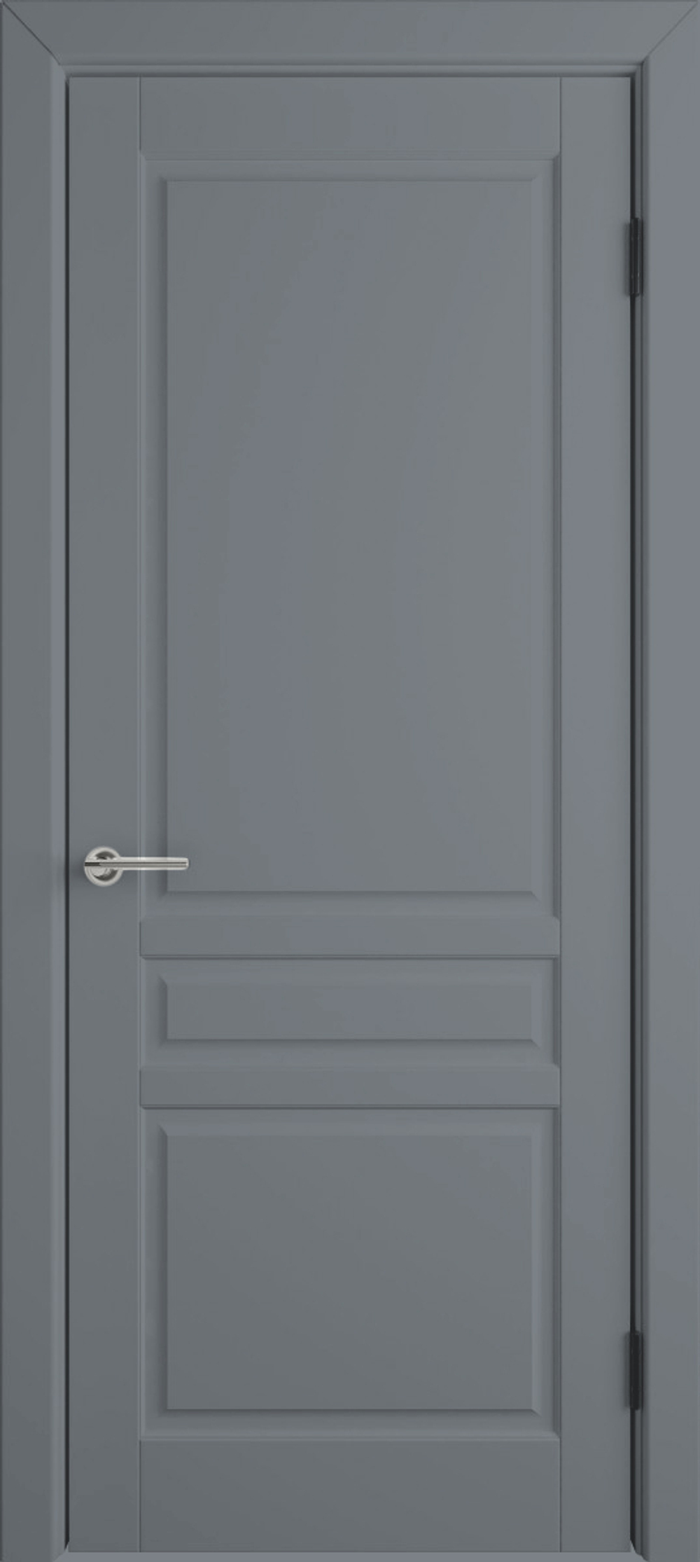 Межкомнатная дверь VFD (ВФД) Stockholm (Стокгольм) Silver (RAL 7042, эмаль серая) 56ДГ