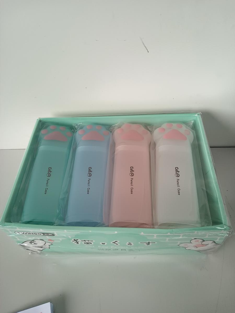 Пенал-тубус пластиковый "Лапка", 3 цвета микс