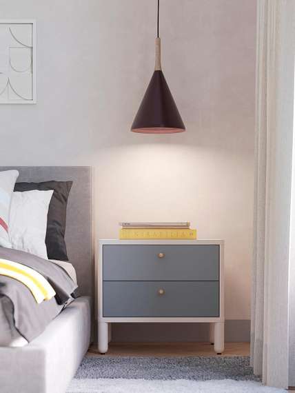 Тумба прикроватная saga, hordur, 55х40х50 см, белая