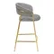 Полубарный стул Drixen серый велюр с золотыми ножками