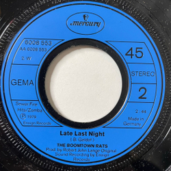 Винтажная виниловая пластинка LP The Boomtown Rats Diamond Smiles (Germany 1979) 7 дюймов, 45 RPM, Single