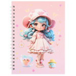 Блокнот 13*18см 48л на спирали в клетку "Девочка"