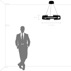 736323 Люстра ROTONDA 55W LED 2835LM 120G ЗОЛОТО 3000K
