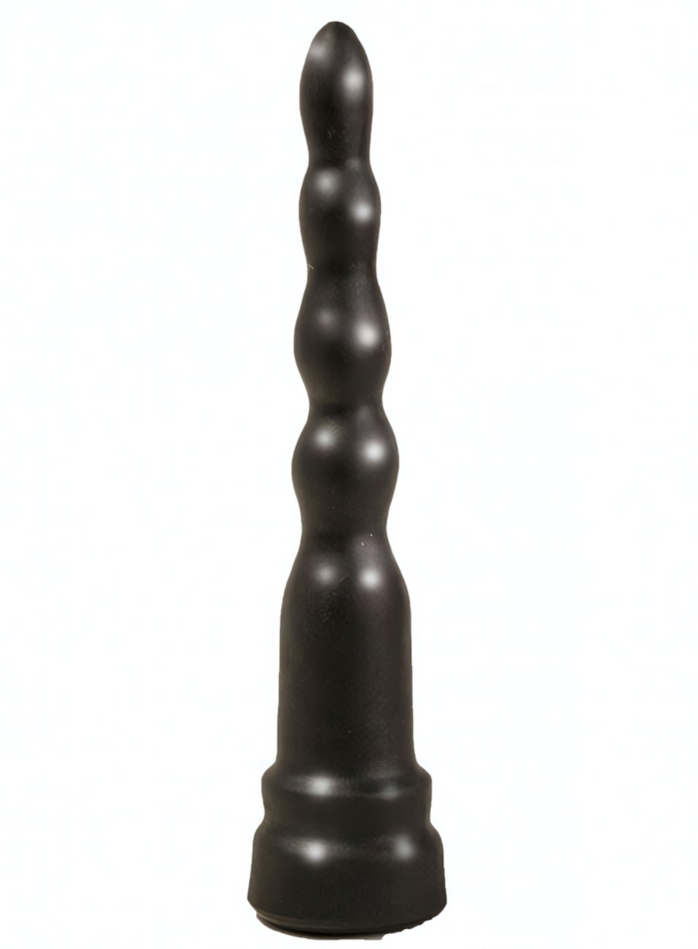 Черный рельефный анальный стимулятор (20 см , черный) (Цвет: черный)
