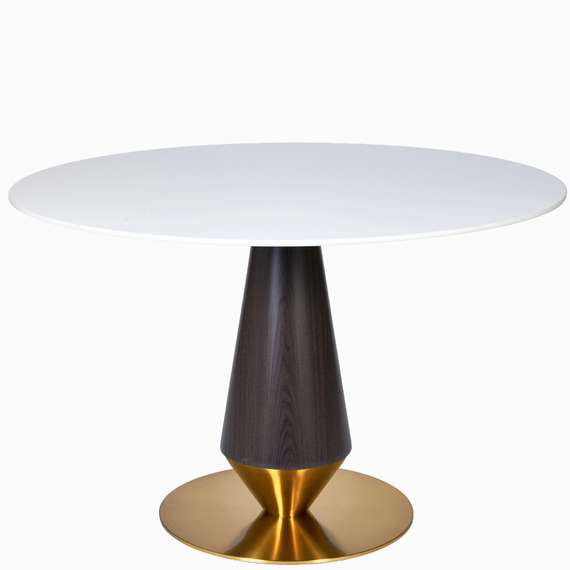 Обеденный стол New Island Ø120 см, белый камень