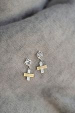 Серьги-кресты Мозаика