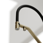 Смеситель для кухни Sancos Loro с гибким изливом, цвет брашированное золото/черный, PVD покрытие, арт. SC4007BG