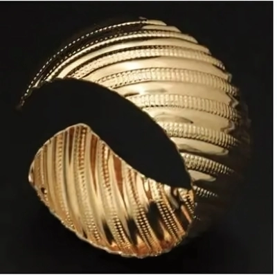 Набор колец для салфеток 6шт «Версаль» 4*2,5см, золото