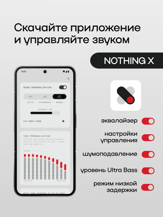 Беспроводные наушники Nothing Buds Pro 2 темно-серые (Dark-Grey)