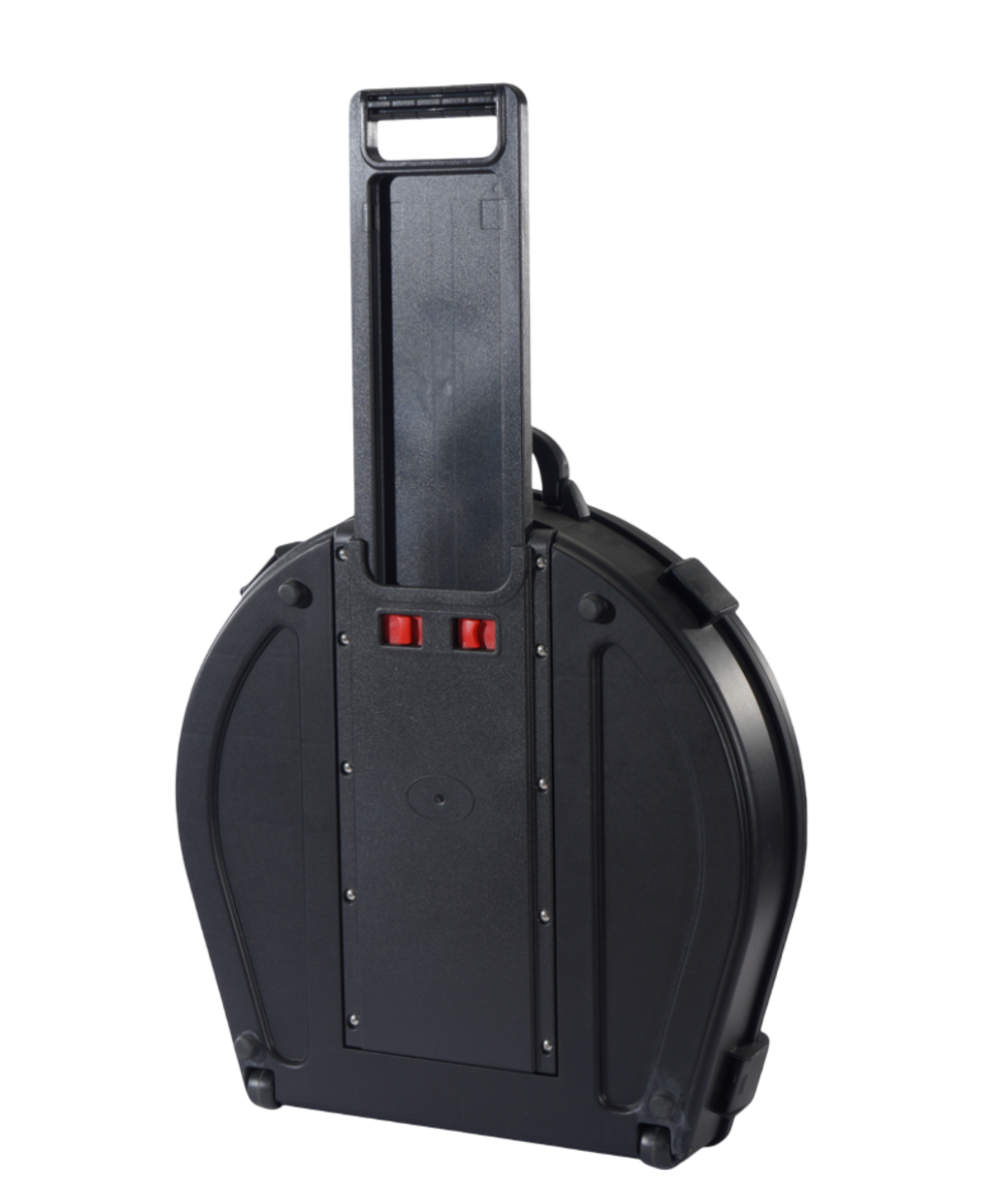 KZCASE X20-01A — кейс для барабанных тарелок с колесами и выдвижной ручкой