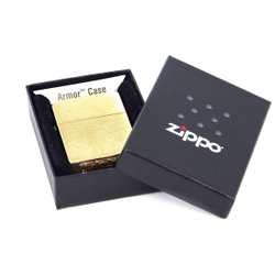 Зажигалка Zippo с покрытием Brushed Brass, латунь/сталь, золотистая, матовая, 36х12х56 мм