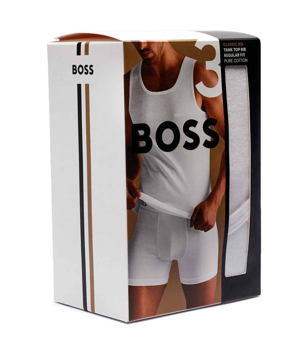 майка 3 шт. RibClassic Boss Bodywear - белый(50542132)