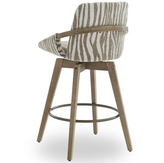 Крутящийся полубарный стул Veneto бежевый