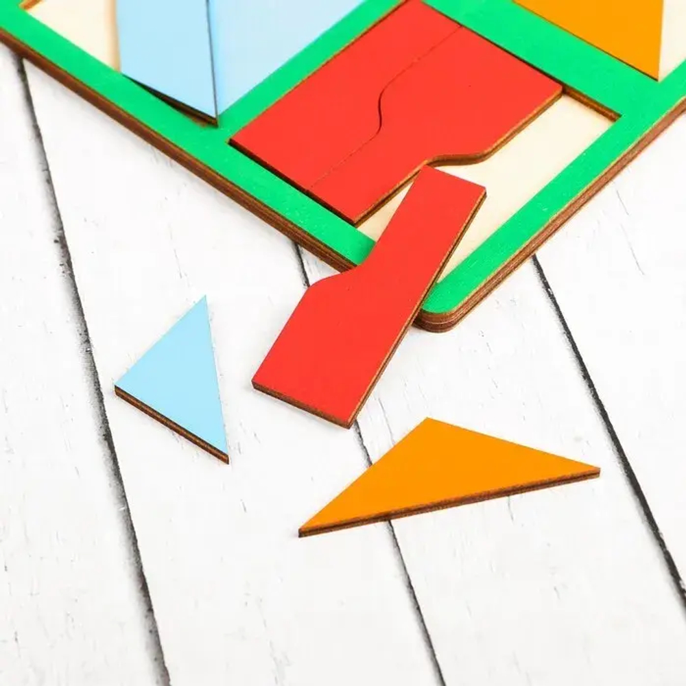 Пазл-головоломка "Сложи квадрат 2 уровень" по методике Никитиных