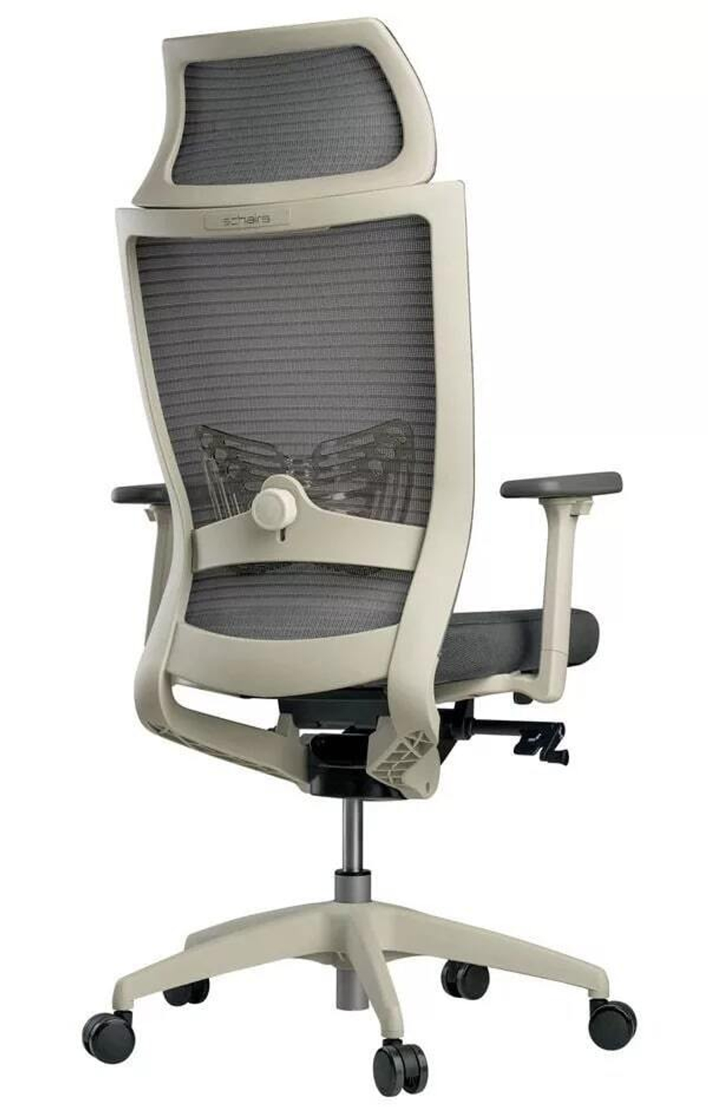 Кресло эргономичное SCHAIRS ZENITH ZEN2-М01W каркас белый/ IR19GY сетка/ IT01GY ткань серая