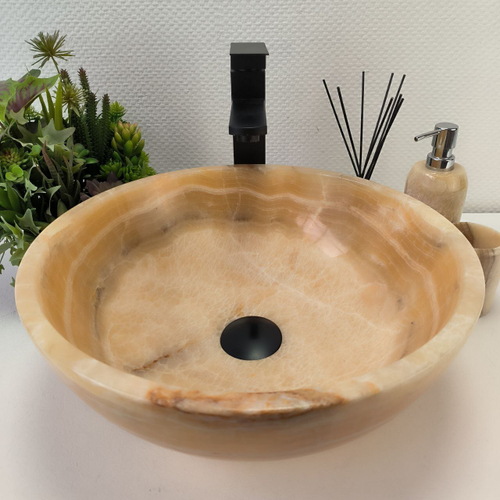 Раковина из оникса Bowl Yellow TinLip BO-62893 40*40*15 140
