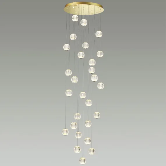 5008/120L L-VISION ODL23 585 золотой/прозрачный/металл/акрил Люстра каскадная LED 120W 4000K 6600Лм CRYSTAL