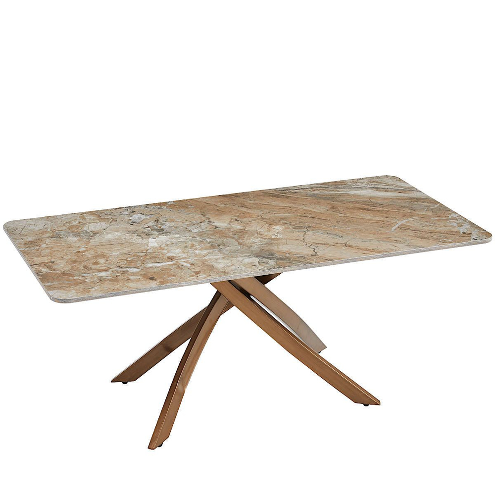 Журнальный столик LA ALTA SENAFE керамика 110*55*45, каркас бронза