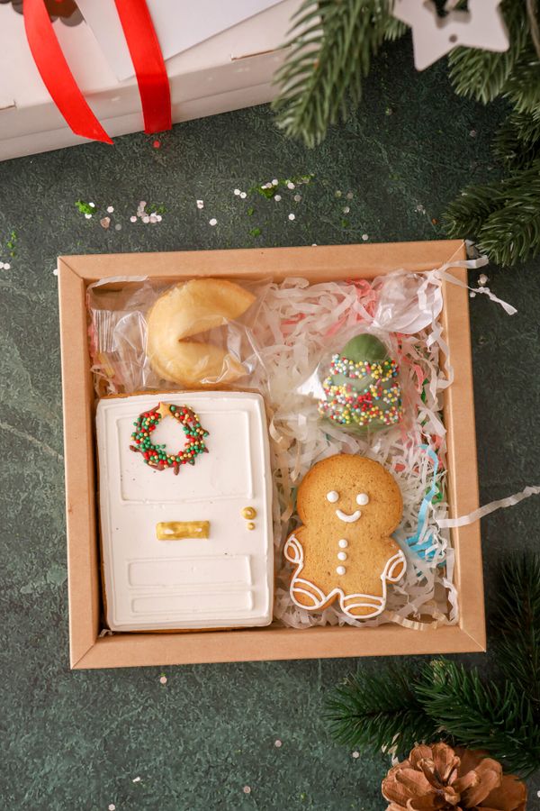 Пряник дверь, новогодний мини пряник,попс елка, печенье с предсказаниями