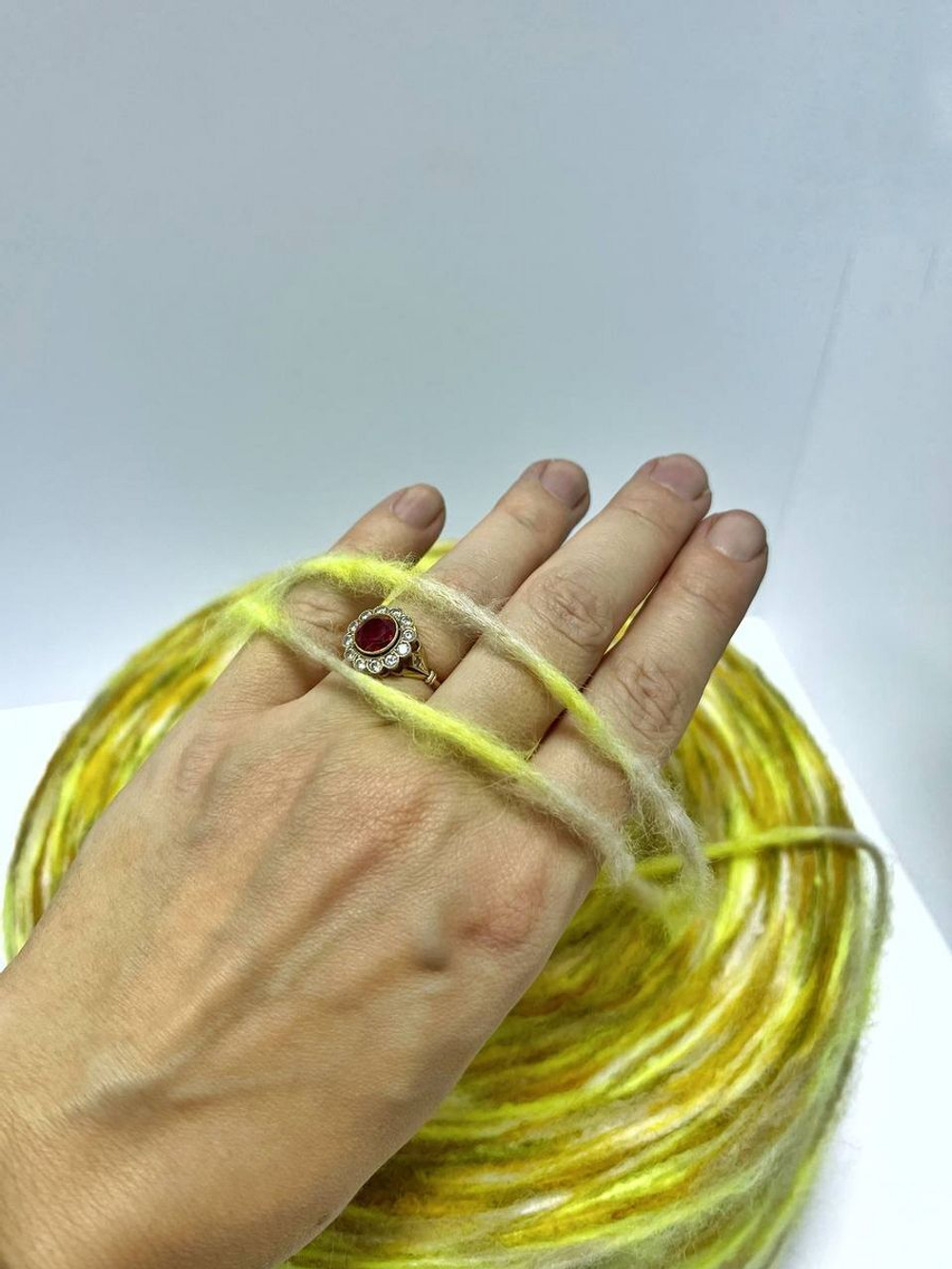 Пряжа для вязания DAMA теплая пушистая аркобалено