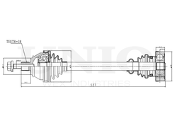 Привод в сборе передний левый/правый UNIO CVJ-10038