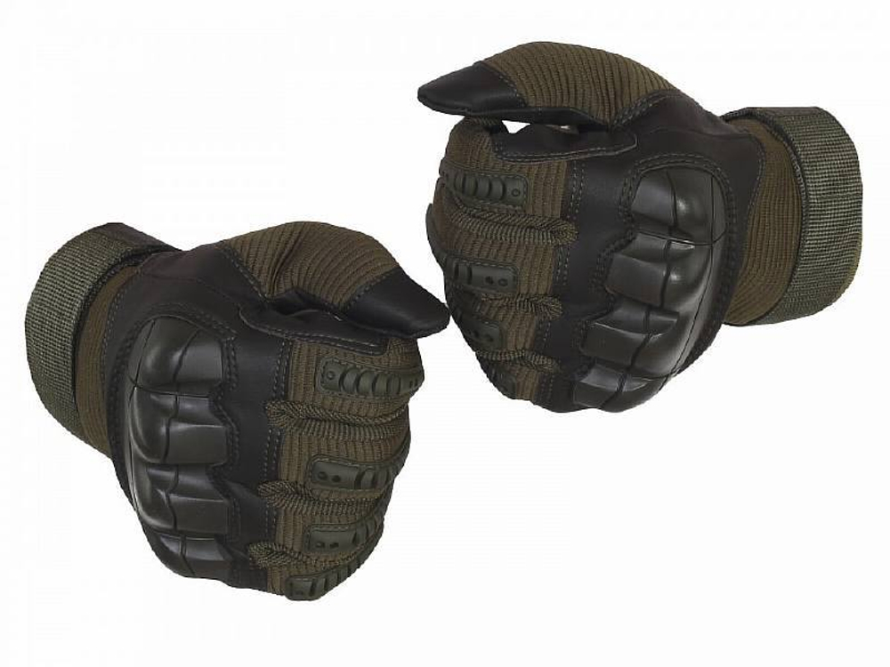 Перчатки тактические с защитой ver. PRO oliv