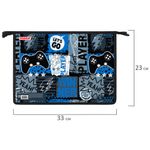 Папка для тетрадей ПИФАГОР А4, 1 отделение, картон/пластик, на молнии, "Press play", 272128