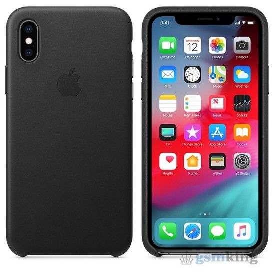 Leather Case iPhone XS Max Black (Чёрный)