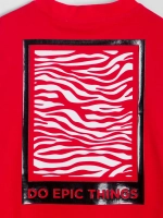 Красный костюм для девочки на весну с леггинсами