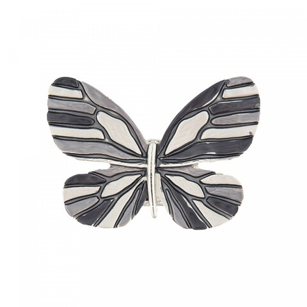 Брошь Shadore Бабочка XZ0012.3 BW/S