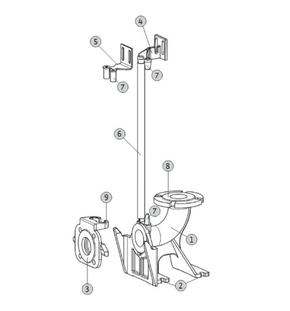 Устройство погружного монтажа WSD DN50/2RK (для REXA PRO V05/C05)