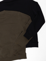 Свитшот с вышитой надписью PULSE OF RAIN чёрный