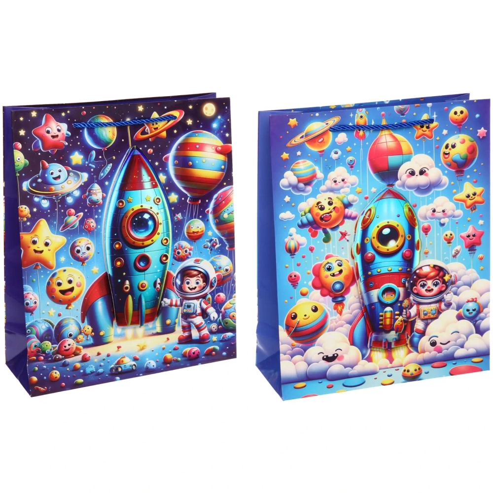 Пакет подарочный «Другая планета» 26*32*10 см